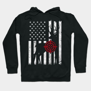 American Flag Deer Hunting Hoodie